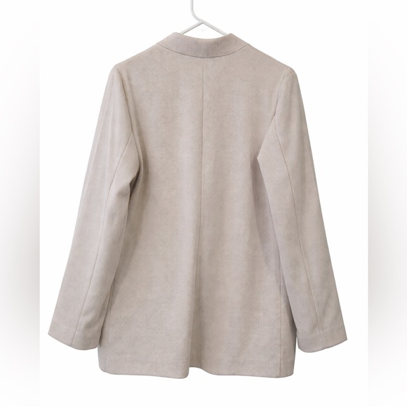 Topshop Blazer Quiet Luxury Minimalist Open Front Collarless Women’s Size 6 - Picture 2 of 6